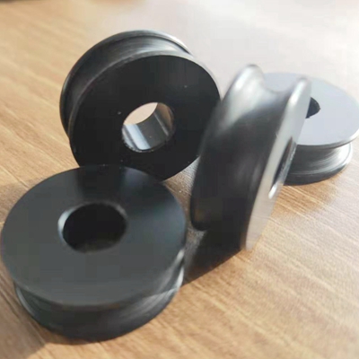 custom made cnc machined plastic wire guide wheel 